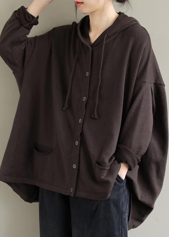 Diy Hooded Cinched Spring Clothes for Pattern Chocolate Top