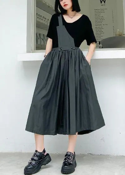 Summer Unilateral Strap Skirt Skirt + T-shirt Two-piece Suit