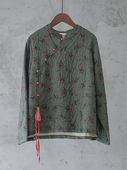 - 100% Cotton Retro Lace-up Sweatshirt