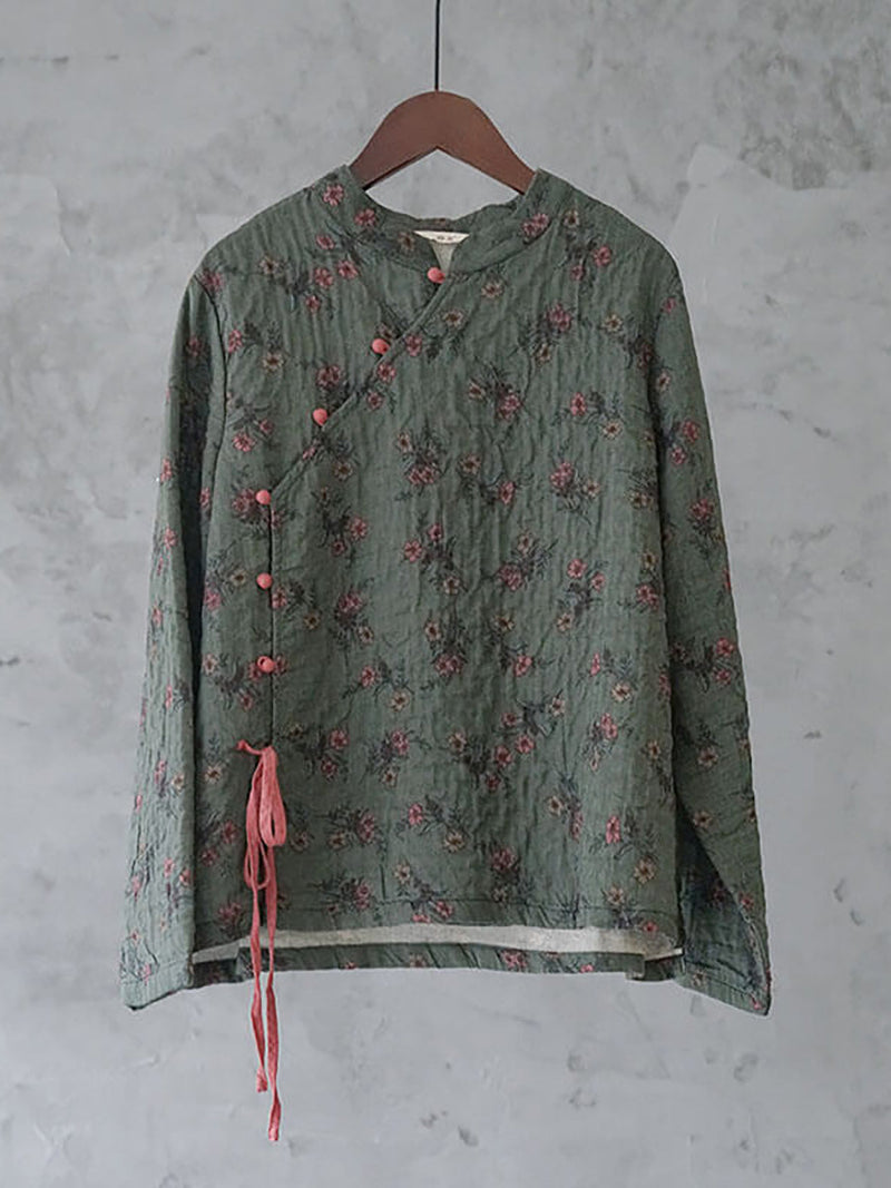 - 100% Cotton Retro Lace-up Sweatshirt