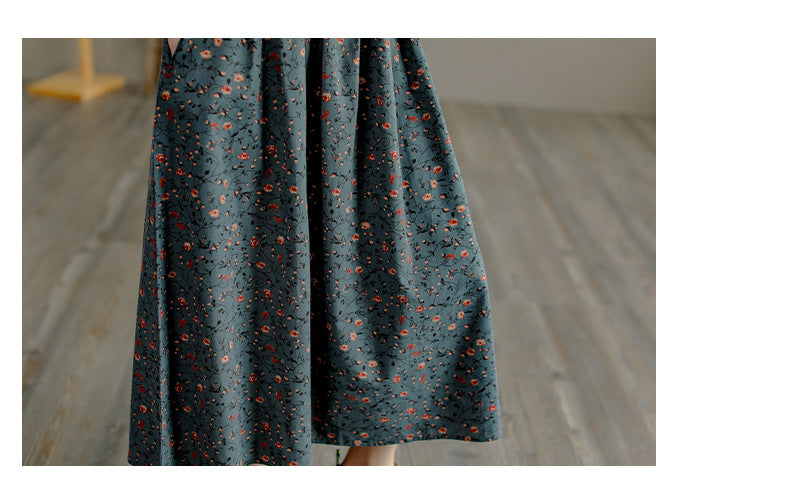 Retro Literary Mid-length Skirt