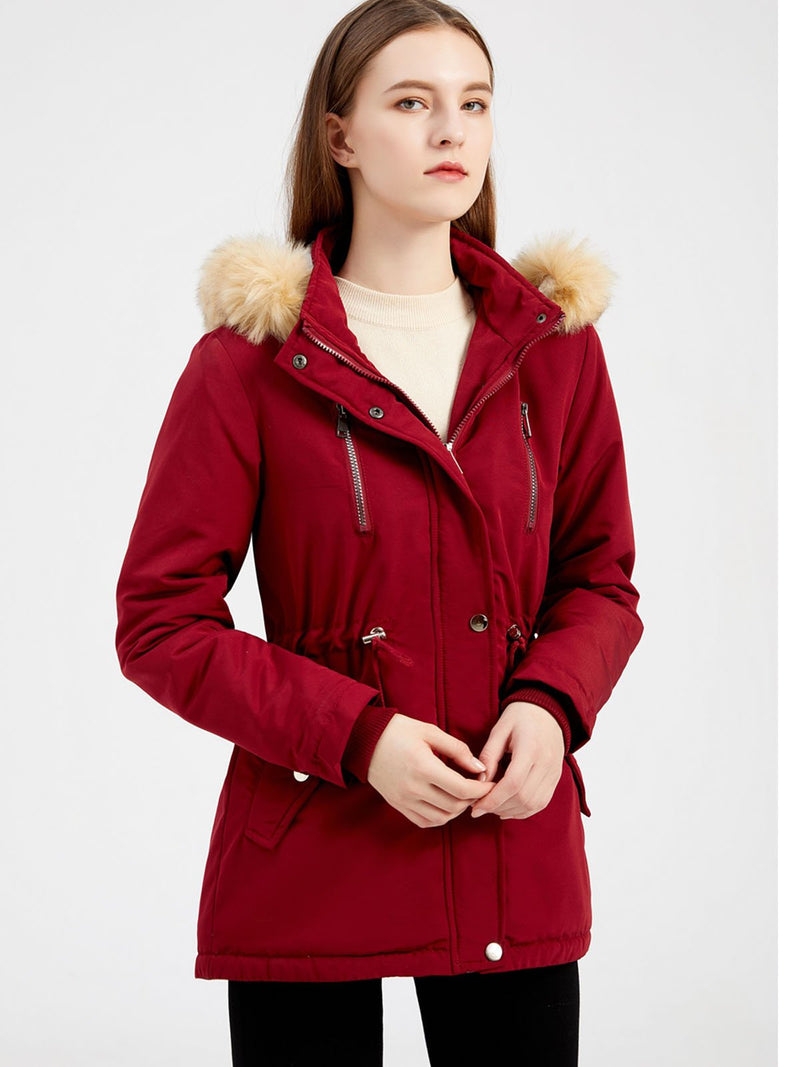 Coat Daily Lamb Wool Fall Winter Regular Midi Length Coat Color Oversized Coat