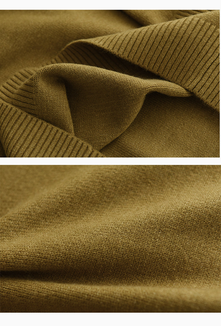 Thick Twist Drawstring Hooded Knit Sweater