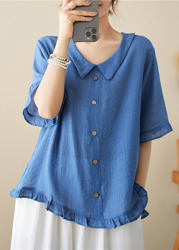 Blue Peter Pan Collar T Skirt Summer