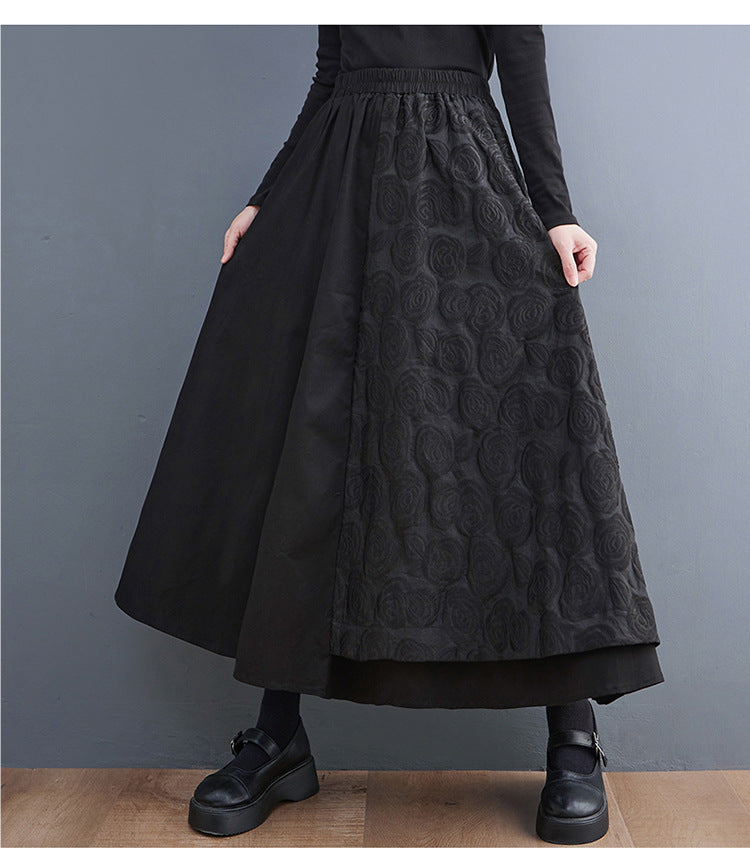 Loose Stitching Design Skirt