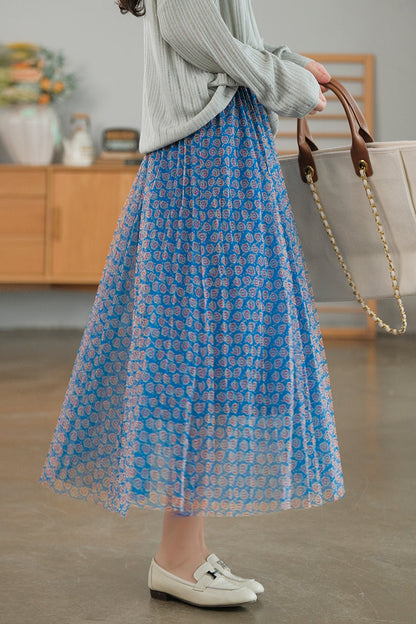 Digitally Printed Densified Elastic Waist Skirt