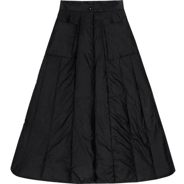 High Waist Skirt New Elastic Waist Black Winter Pocket Goddess Style Loose Skirt ( Limited Stock)