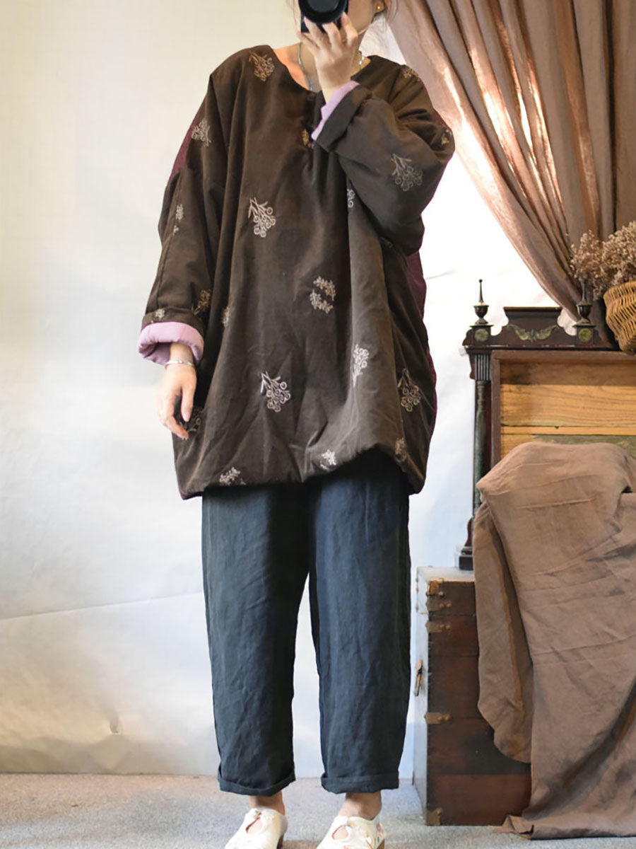 Chinese Style Embroidery Ab Side Coat