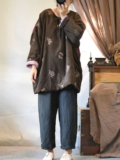 Chinese Style Embroidery Ab Side Coat