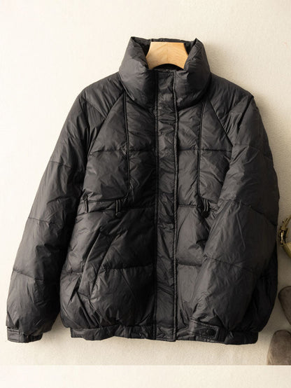 Lightweight and Loose Literary Short Version Down Jacket