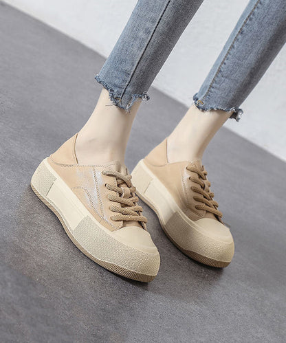 Green Cross Strap Splicing Platform Flat Feet Shoes