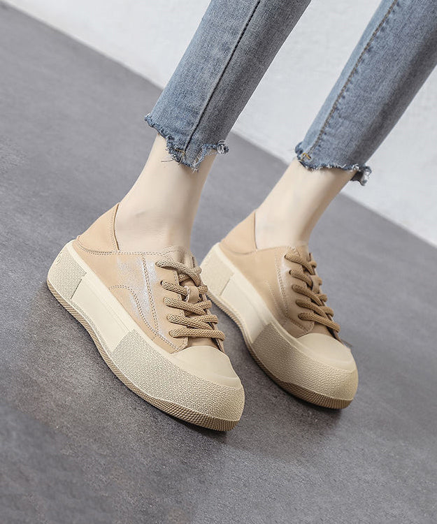 Green Cross Strap Splicing Platform Flat Feet Shoes