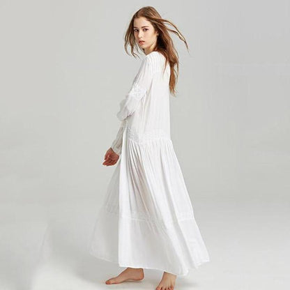 Bohemia Tassels Embroidery Long Sleeves Maxi Dress