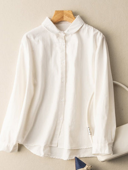 100% Natural Fabric Classic Long-sleeve Button-down Shirt