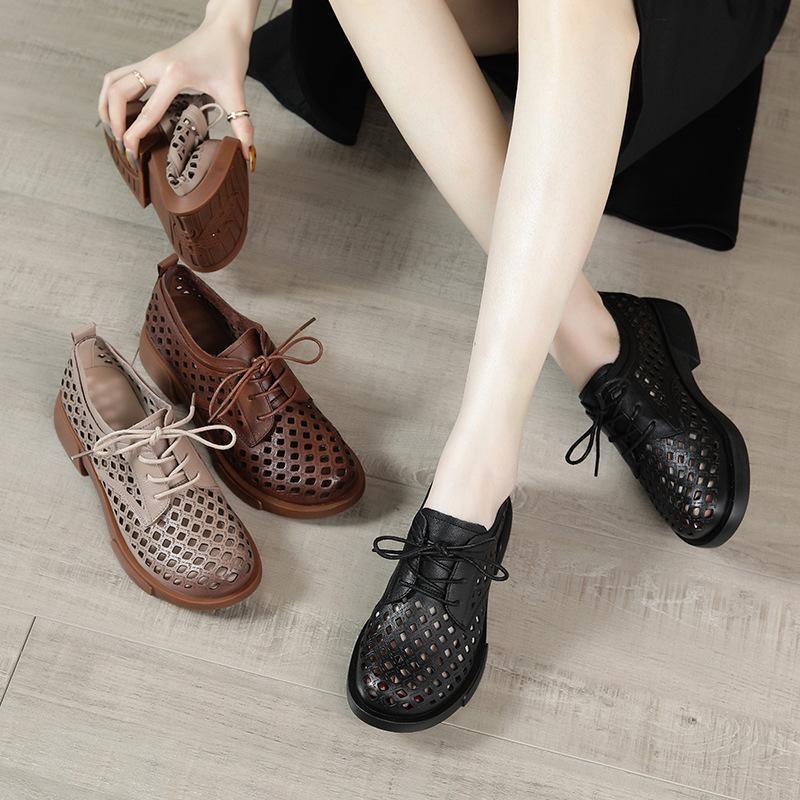 Nude Flat Shoes for Genuine Leather Boutique Cross Strap Flat Shoes