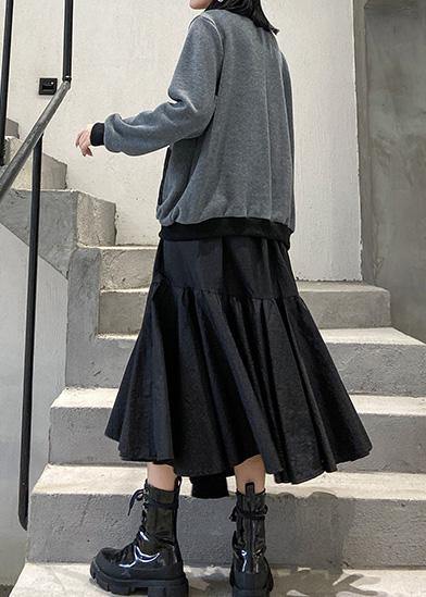 Asymmetric Skirts Elastic Waist Ruffles Skirts