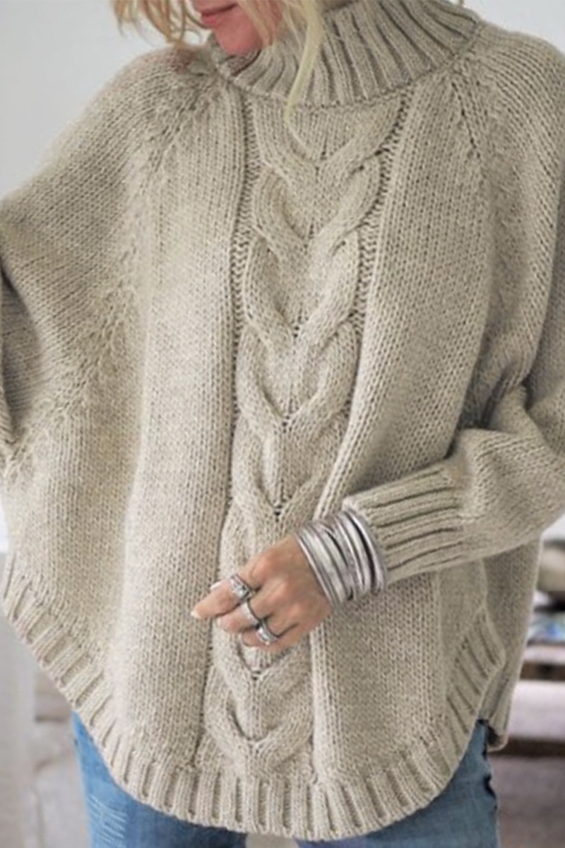 Patchwork Half a Turtleneck Tops(6 Colors)