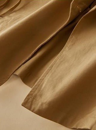 100% Natural Fabric Color Windbreaker Long Sleeve Coat in One-size