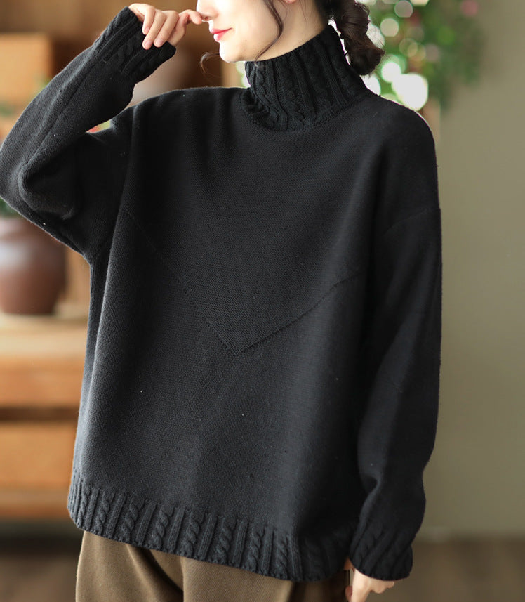 Retro Crochet Temperament Warm Sweater