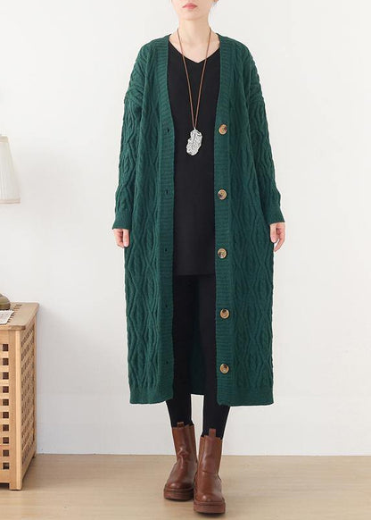 Knitwear Fall Green Wild Sweater Coat