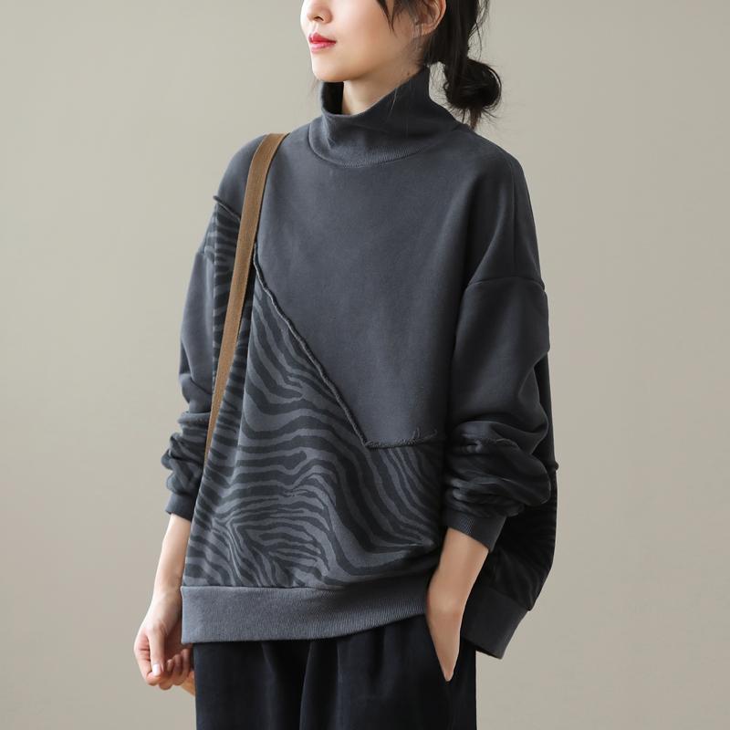 Zebra Print Long Sleeve Sweater