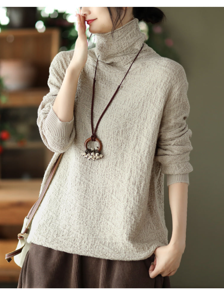 Jacquard Turtleneck Sweater