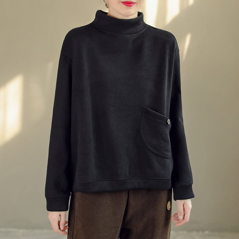 Autumn Winter Loose Cotton Furred Sweater