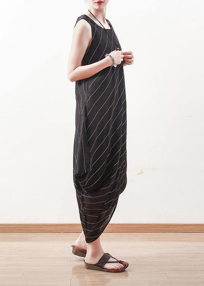 Summer Black Dress Slim Irregular Vest Skirt Mid-length Skirt