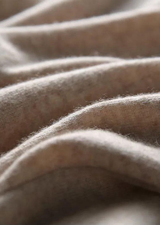 Diy Khaki Patchwork Knit Sweaters Winter
