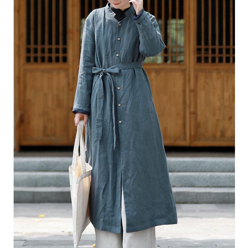 Autumn Loose Cotton Linen Long Coat