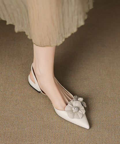 Black Suede Fitted Splicing Sandals Pointed Toe