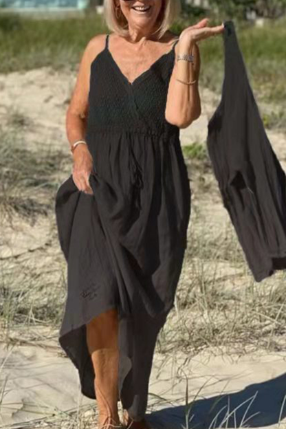 Split Joint Spaghetti Strap Straight Dresses