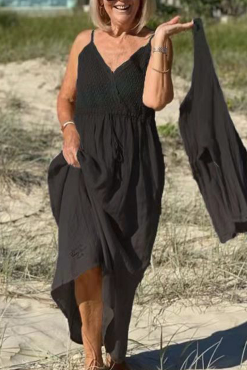 Split Joint Spaghetti Strap Straight Dresses