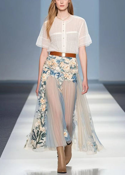 Original Design Silk Pleated Skirt Summer