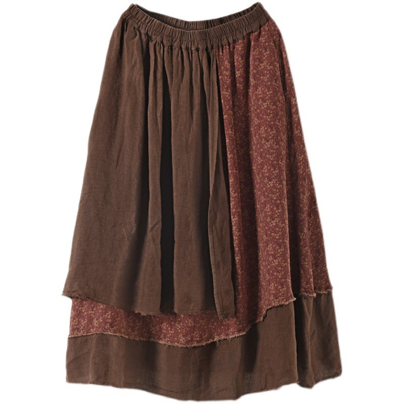 Heavy Industry Irregular Print Skirt