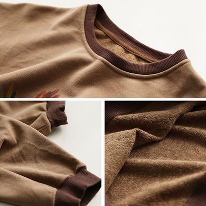 Loose Foral Cotton Sweater
