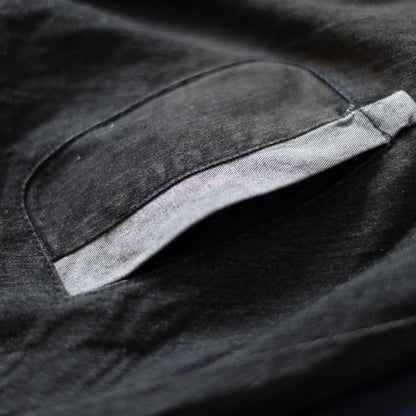 New Dark Gray Denim Coats Hooded Trench Coat Fine Low High Design Coat