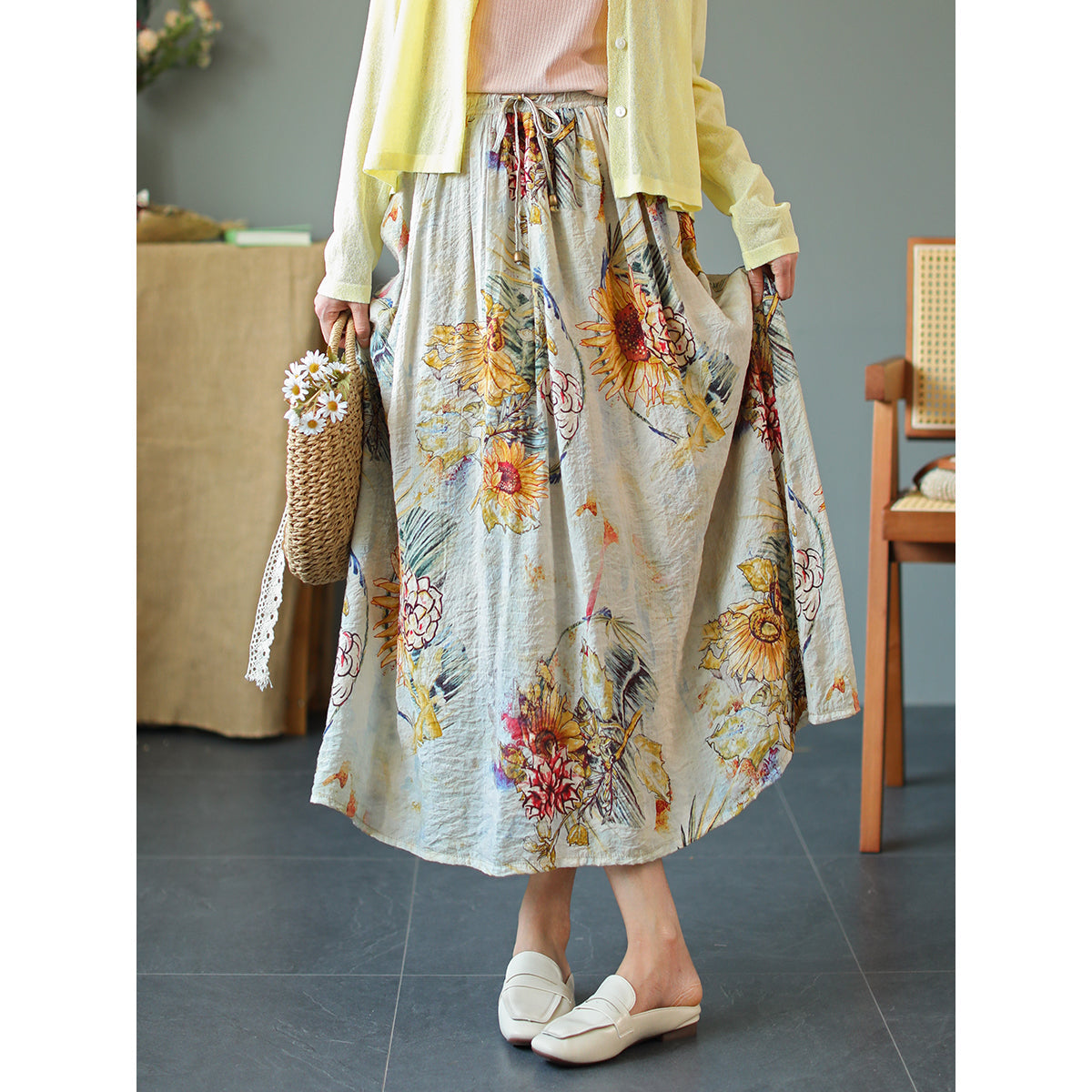 Cozy Loose Lyocell Skirt