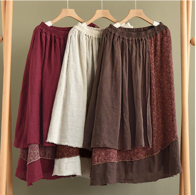 Heavy Industry Irregular Print Skirt