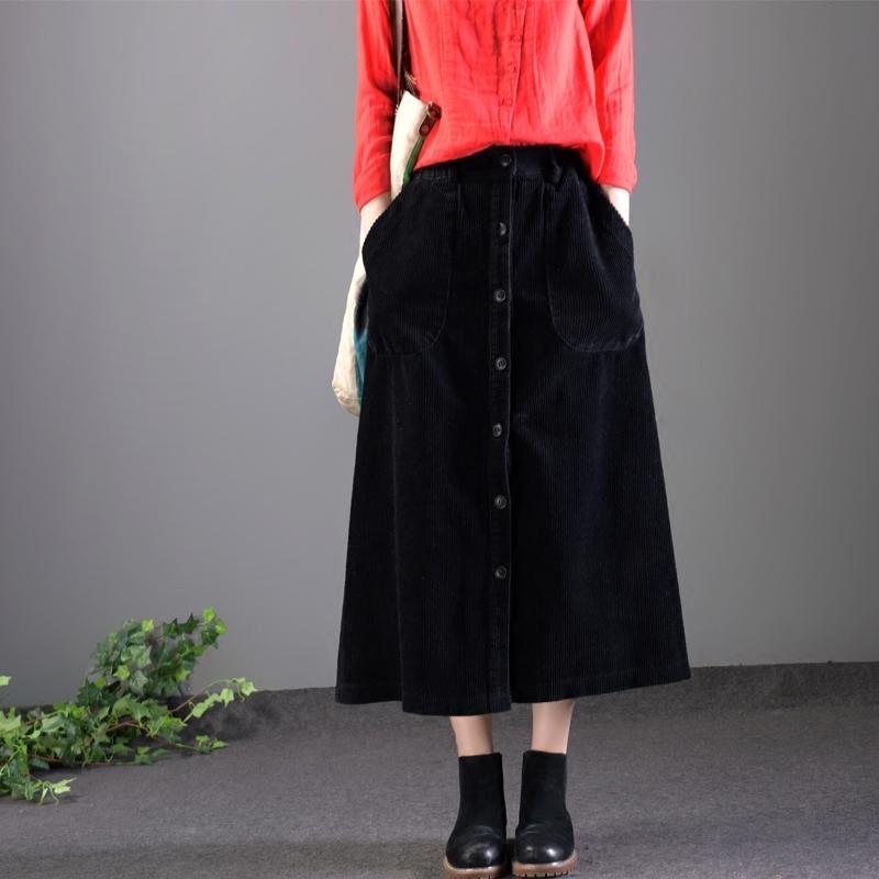 Literary Corduroy Skirt