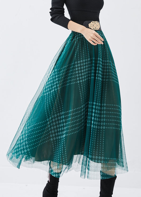 Diy Green Print Exra Large Hem Tulle Skirts Spring