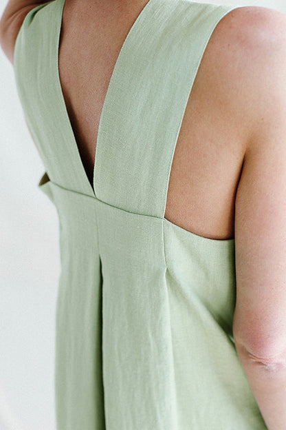 Square Neck Sleeveless Maxi Dress