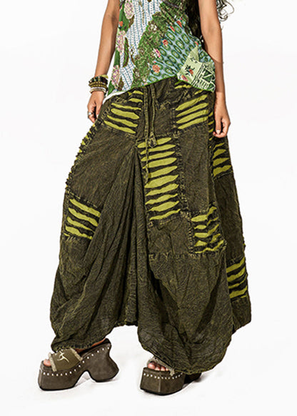 Green Tie Dye Flower Bud Skirt Summer