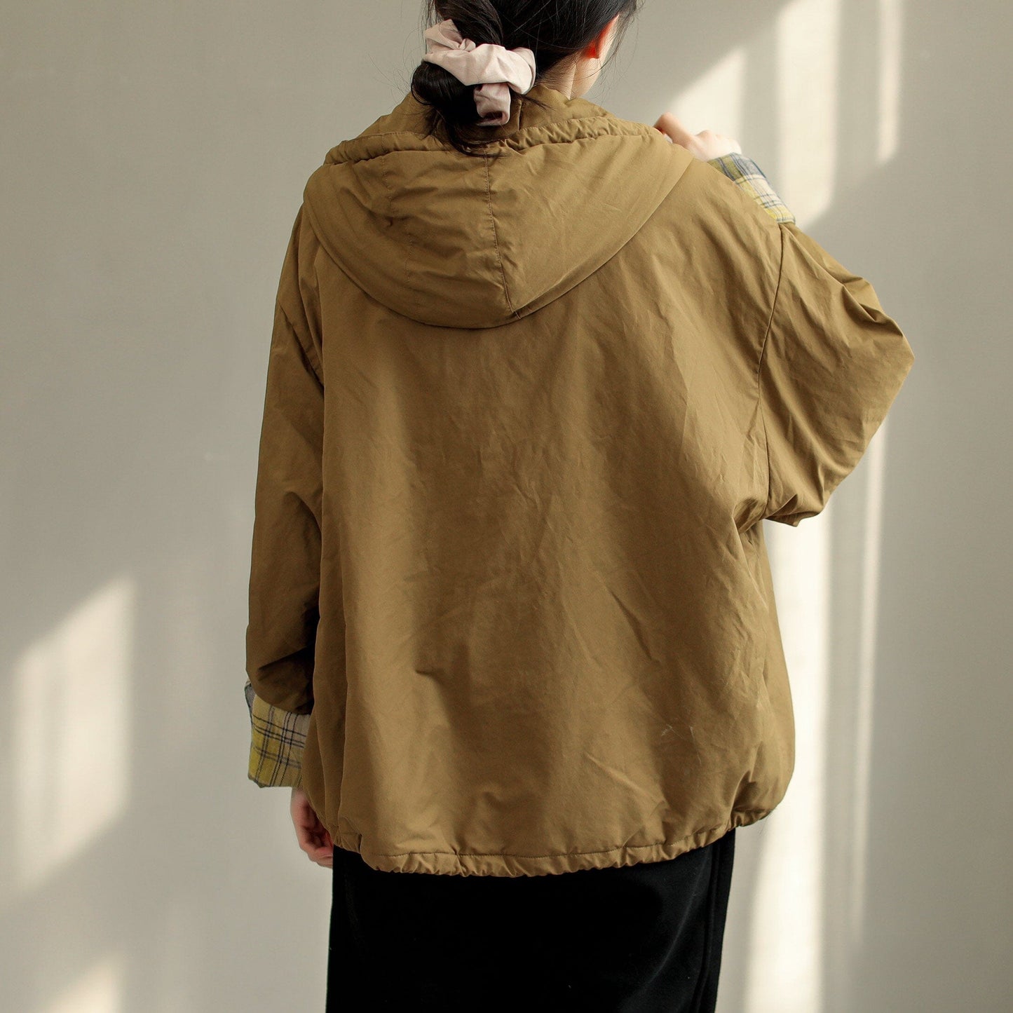 Loose Winter Thick Cotton Hooded Coat