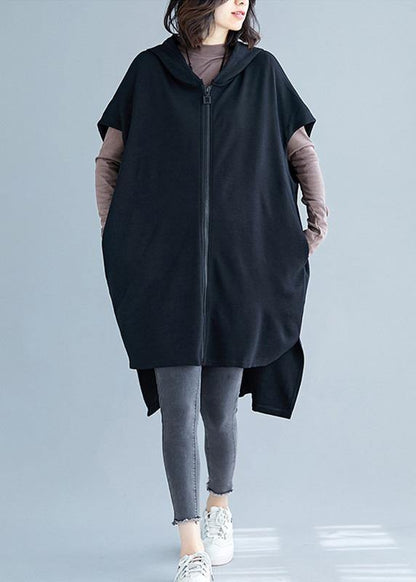 Boutique Clothing Winter Jackets Fall Jackets Black Hooded Cotton Coats
