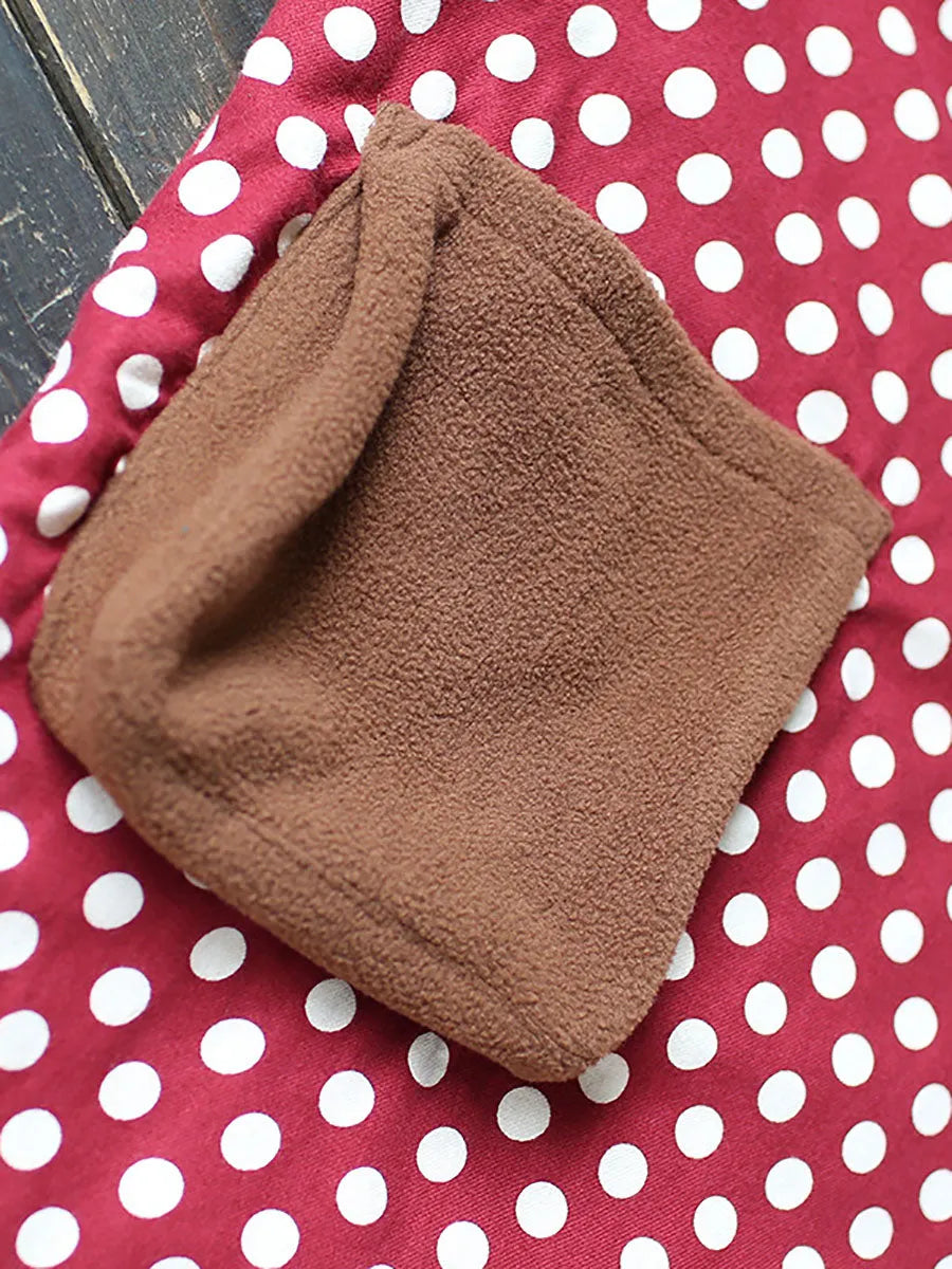 Dot Pocket Loose Thick Dress