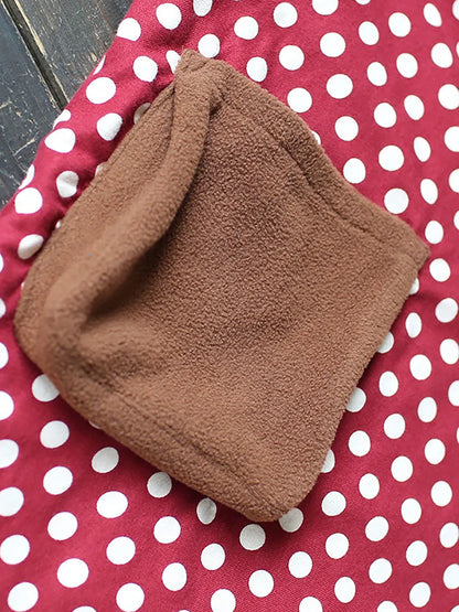Dot Pocket Loose Thick Dress