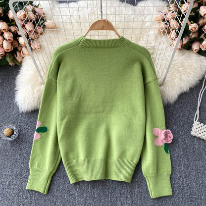Flowers Long Sleeve Sweater 006