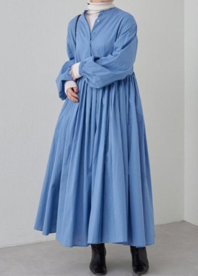 Classy Grey Wrinkled Cotton Shirts Dress Spring