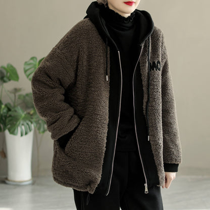 Winter Berber Fleece Patchwork Coat
